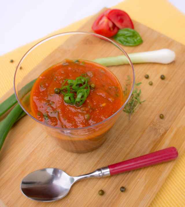 Tomaten BBQ Sauce mit grünem Pfeffer